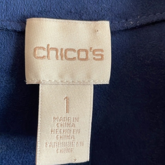 Chico’s Jacket Cardigan Double Face Faux Suede Topper. Sz: Chico’s 1
(8-10) - Picture 2 of 12